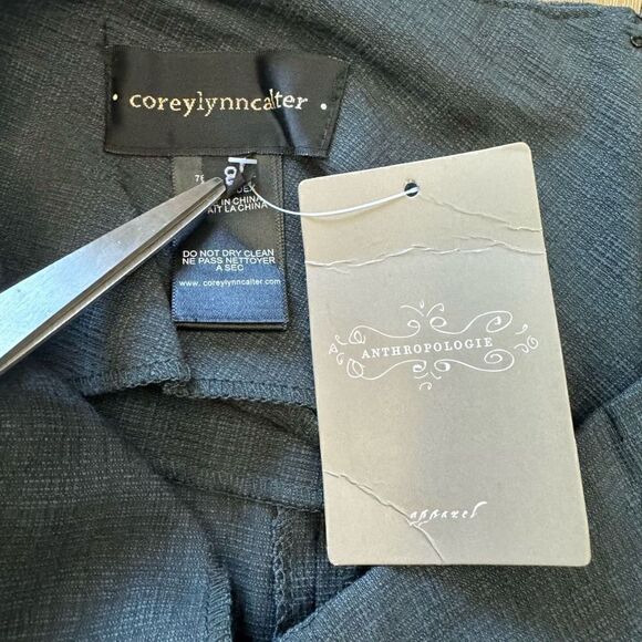 New Corey Lynn Calter Anthropologie Nella Trousers Zip Up Dress Pants Women’s 8 - Picture 5 of 10